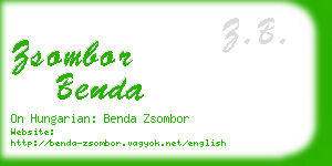 zsombor benda business card